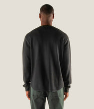 Load image into Gallery viewer, Former - AG Waffle Long Sleeve Shirt in Black
