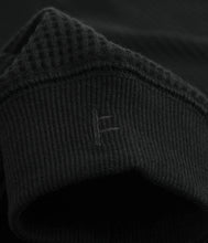 Load image into Gallery viewer, Former - AG Waffle Long Sleeve Shirt in Black