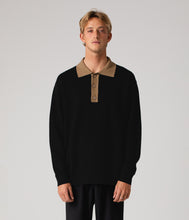 Load image into Gallery viewer, Former - Expansion Knit Polo in Black/Bronze
