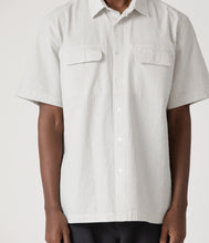 Load image into Gallery viewer, Former - Broadcast Seersucker T-Shirt in Bone/Black