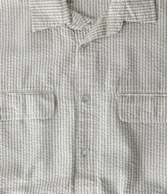 Load image into Gallery viewer, Former - Broadcast Seersucker T-Shirt in Bone/Black