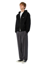 Load image into Gallery viewer, Dime - Cursive Small Logo Zip Hoodie in Black