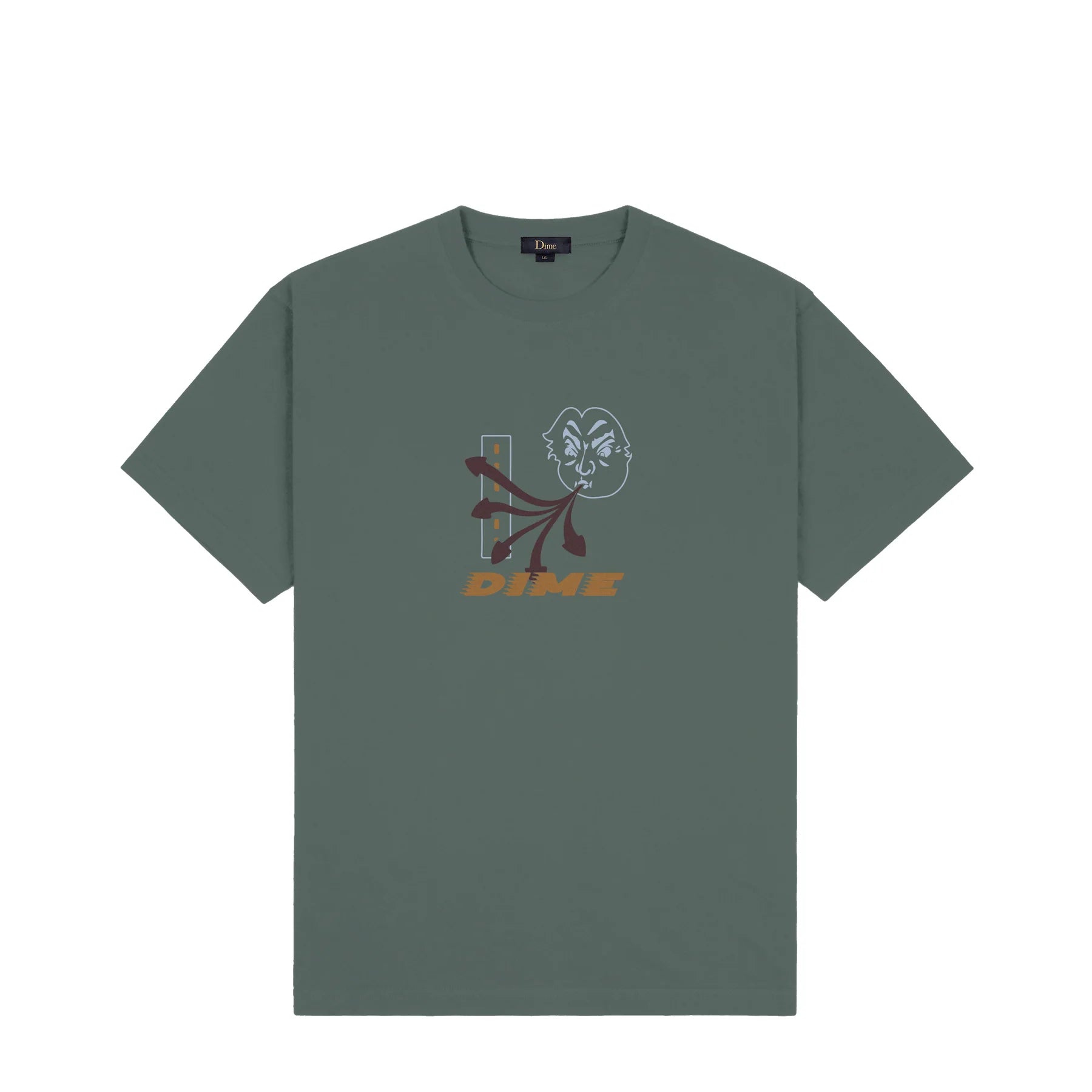 ■Dime■ Windy Short Sleeve T-Shirt Stone Teal Dime - Windy T-Shirt in Stone Teal – Primary Skateboards