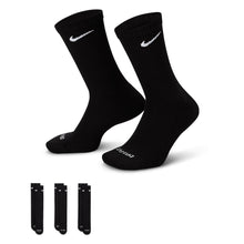 Load image into Gallery viewer, Nike - Everyday Plus Cushioned Training Crew Socks in Black/White (3 Pairs)