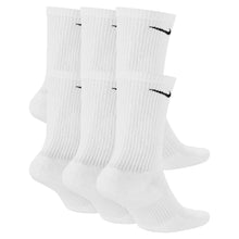 Load image into Gallery viewer, Nike - Everyday Plus Cushioned Training Crew Socks in White/Black (6 Pairs)