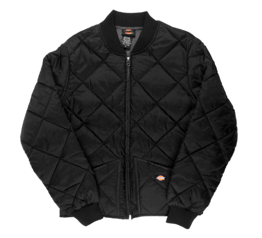 Dickies - Nylon Diamond Quilted Jacket in Black