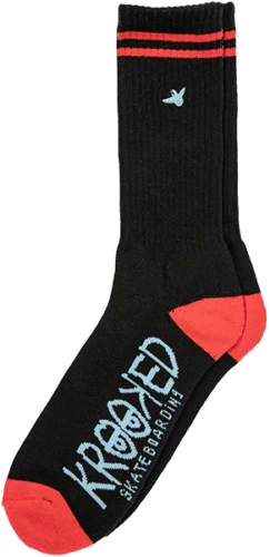 Krooked - OG Bird EMB Socks in Black/Red/Blue