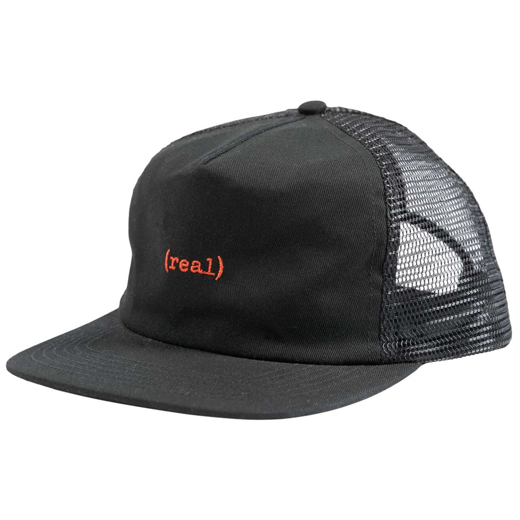 Real - Lower Snapback Hat in Black/Red