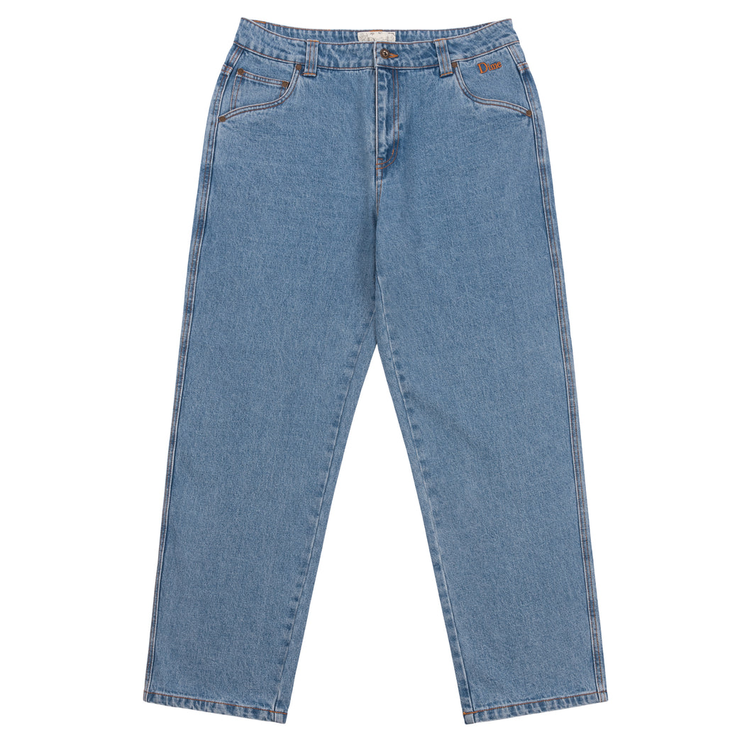 Dime - Classic Relaxed Denim Pants in Blue Washed