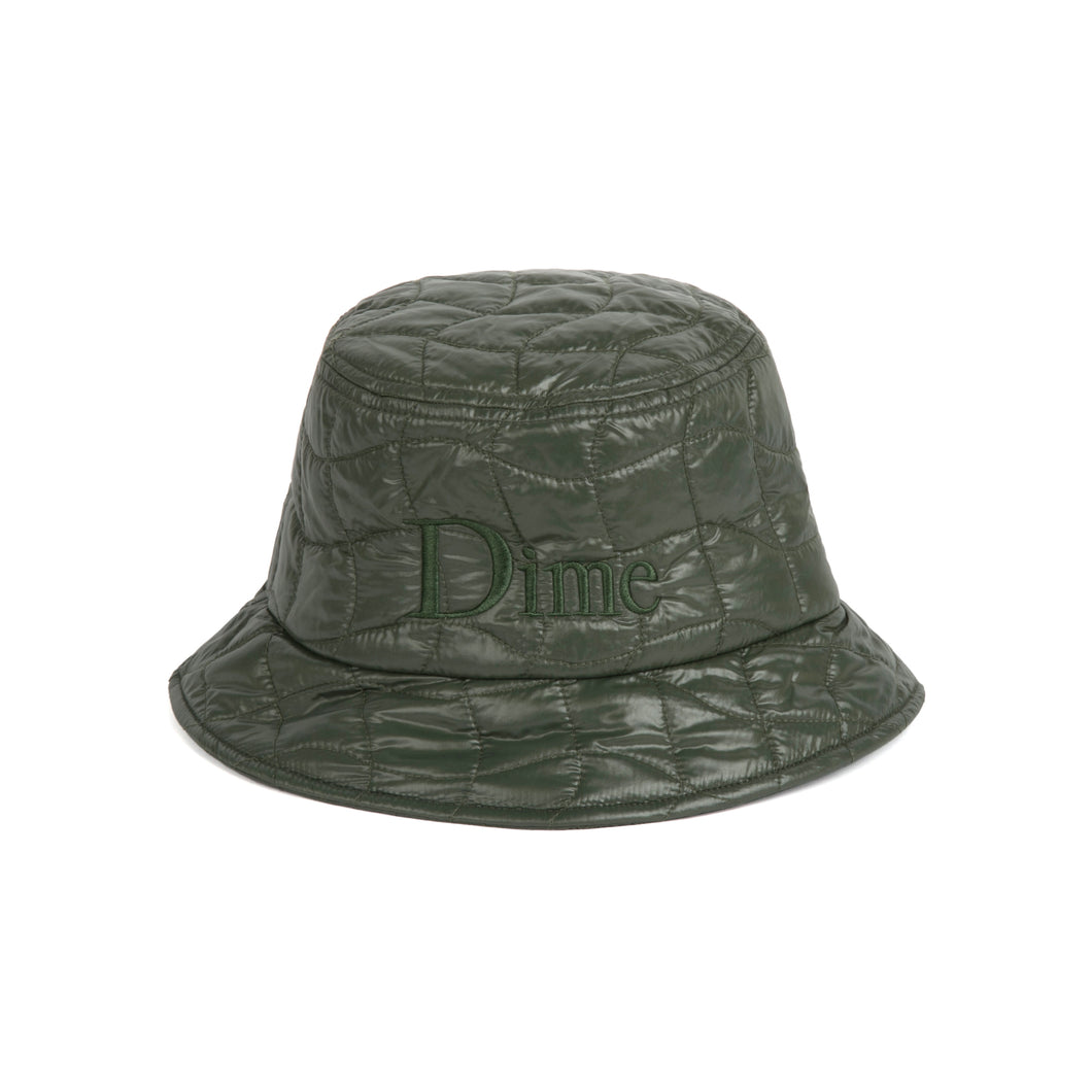 Dime - Quilted Outline Bucket Hat in Army