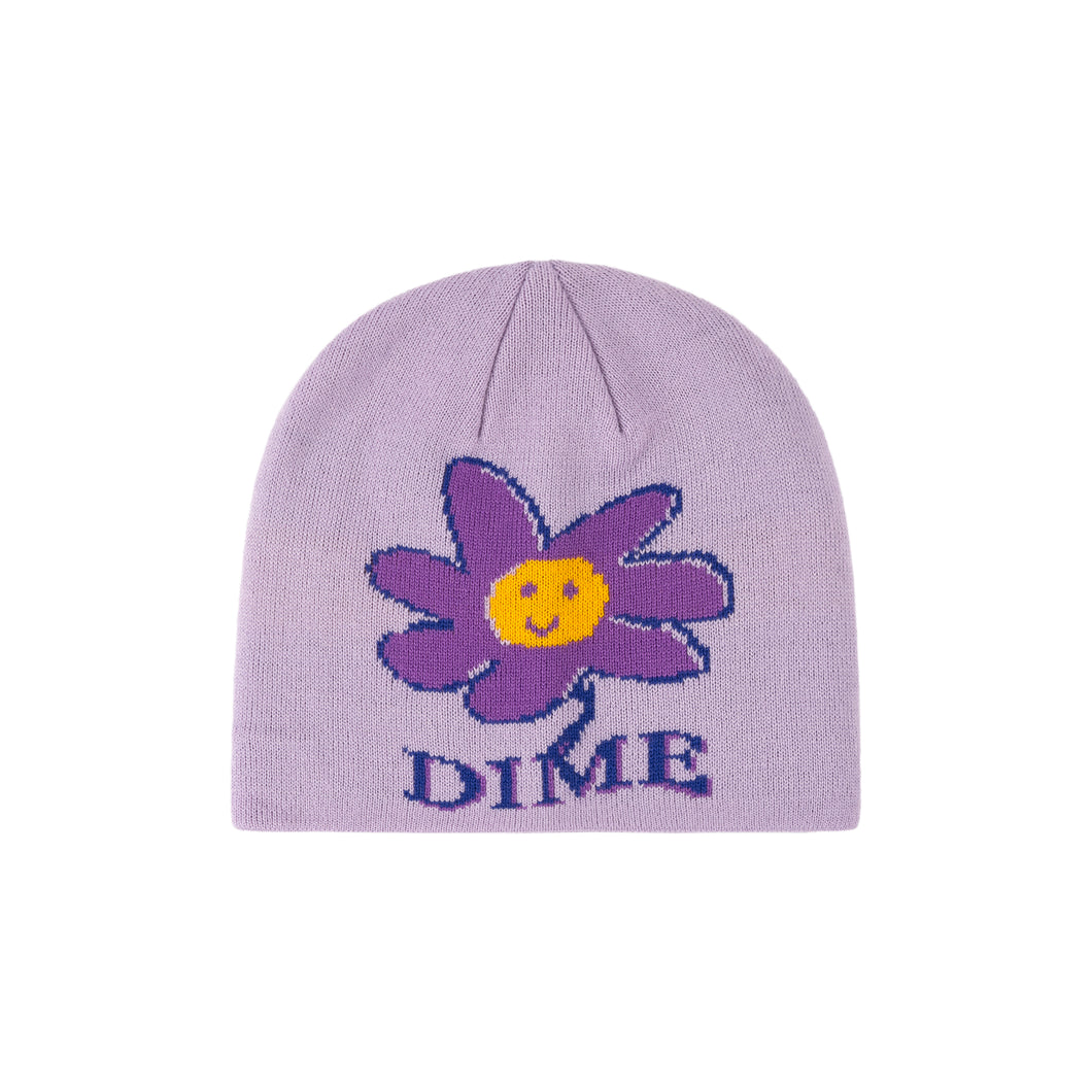 Dime - Cute Flower Skull Cap Beanie in Lavender