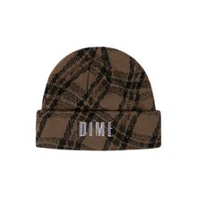 Load image into Gallery viewer, Dime - Wavy Plaid Cuff Beanie in Wood
