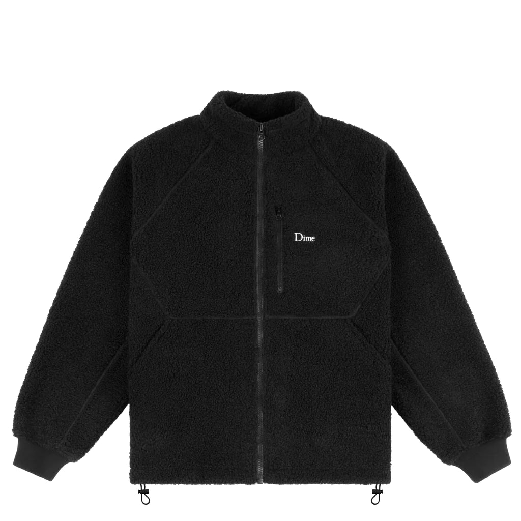 Dime - Fleece Sherpa Zip in Black