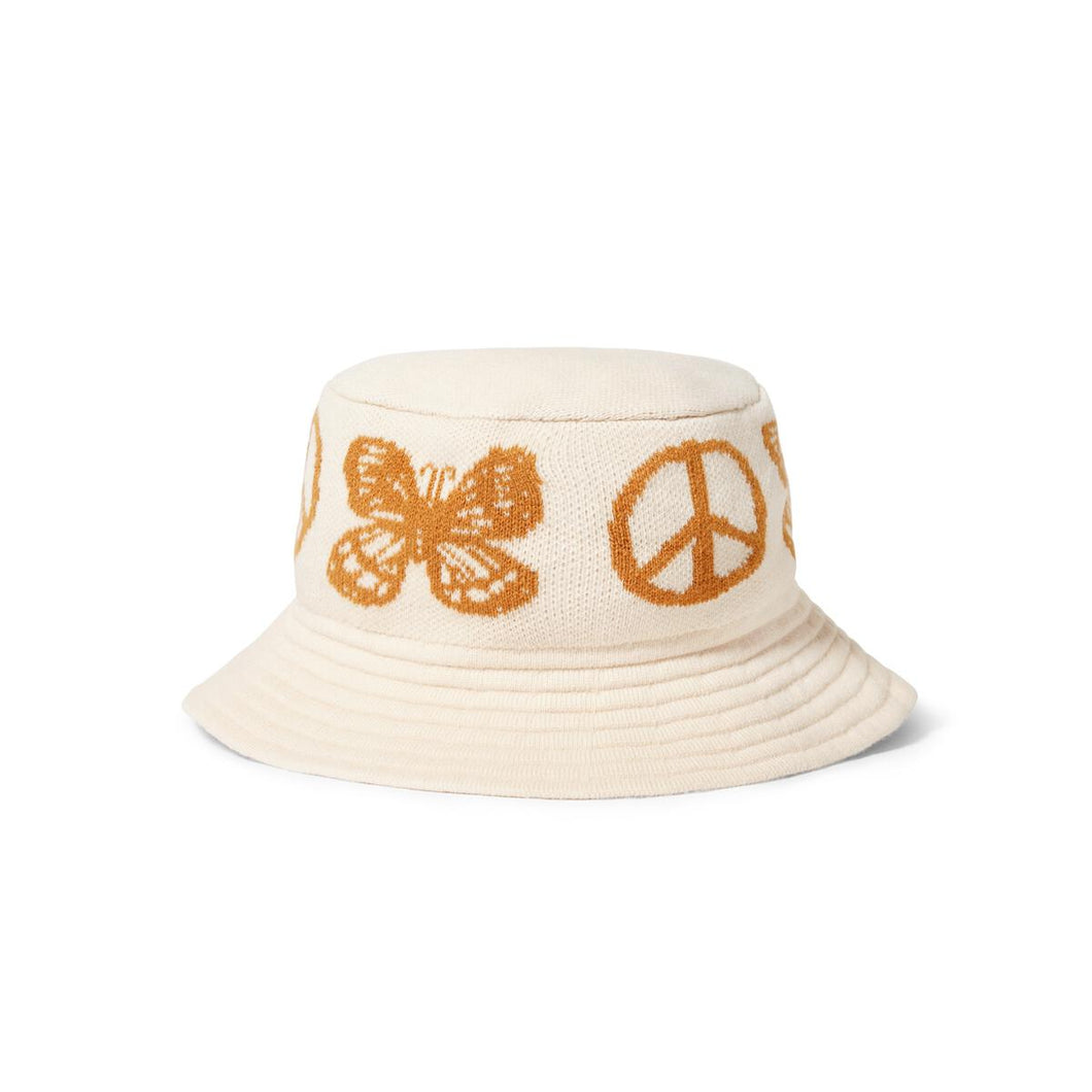 Butter Goods - Tour Knit Bucket Hat in Cream