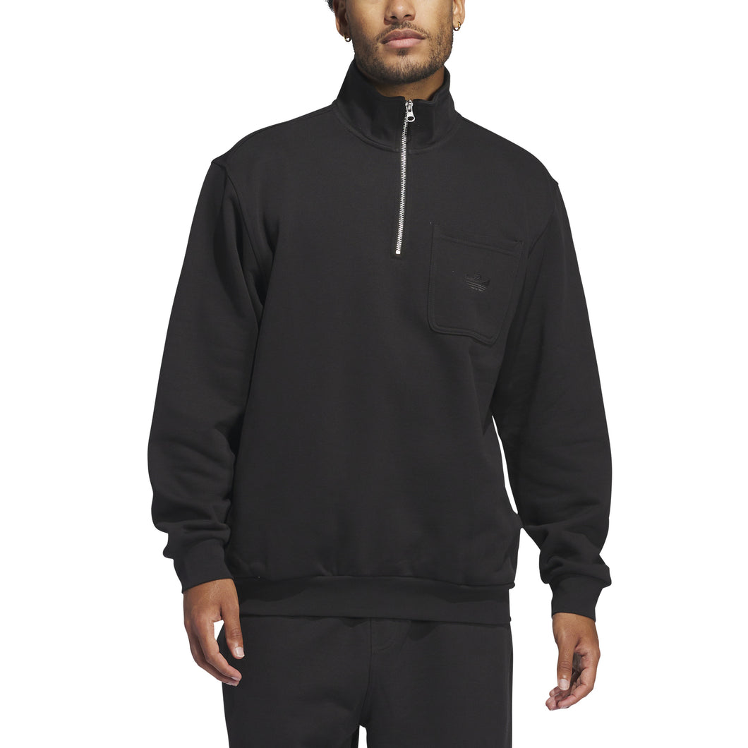 Adidas - Shmoofoil 1/4 Zip Mock Neck Sweatshirt in Black