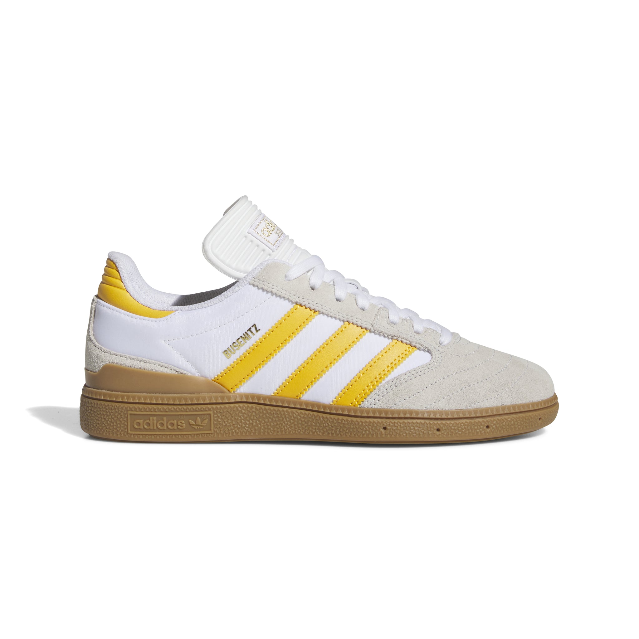 Adidas Busenitz in Crystal White Preloved Yellow Gum