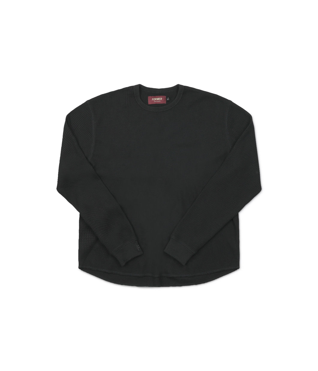 Former - AG Waffle Long Sleeve Shirt in Black