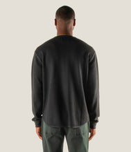 Load image into Gallery viewer, Former - AG Waffle Long Sleeve Shirt in Black
