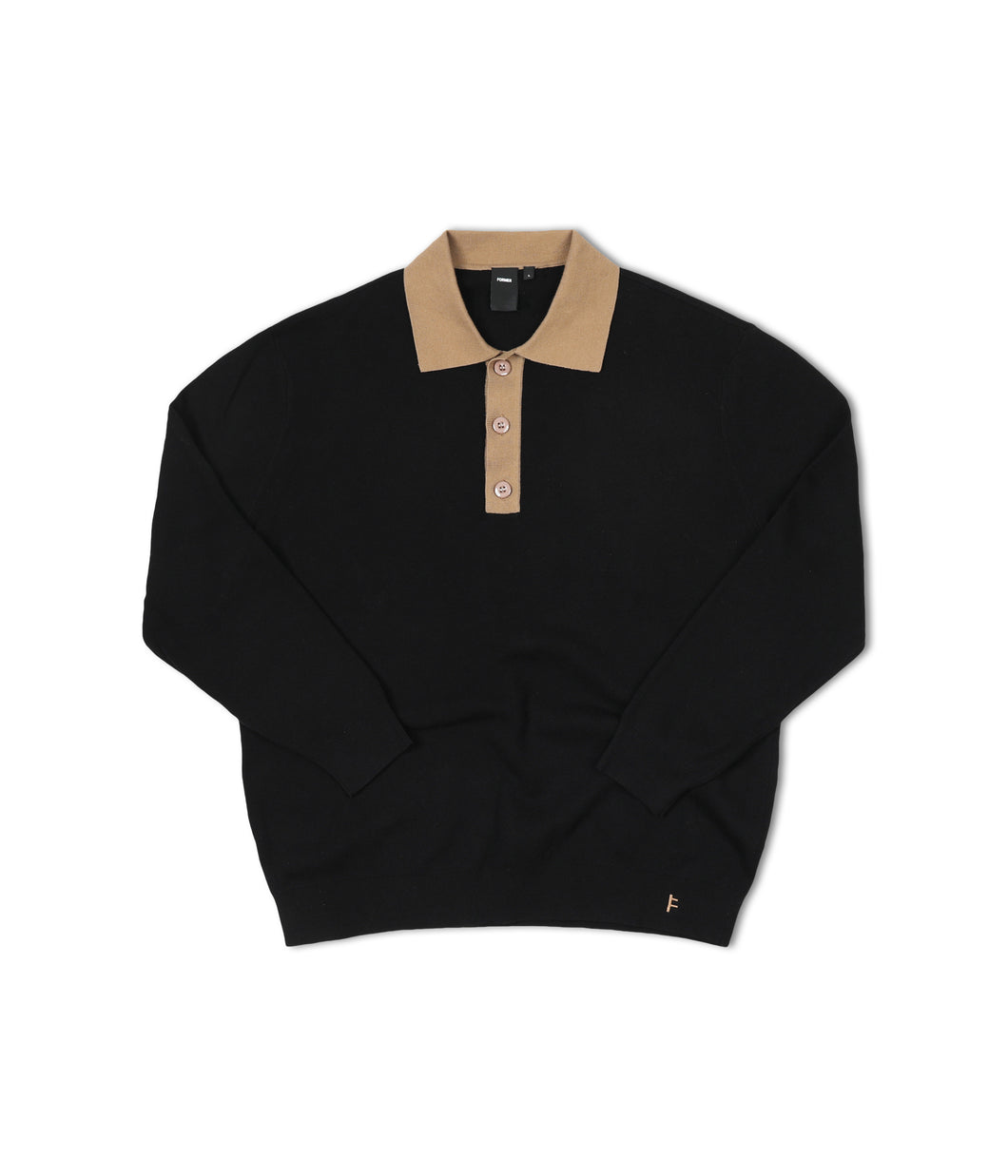 Former - Expansion Knit Polo in Black/Bronze