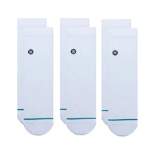 Load image into Gallery viewer, Stance - Icon Quarter Socks 3-Pack in White
