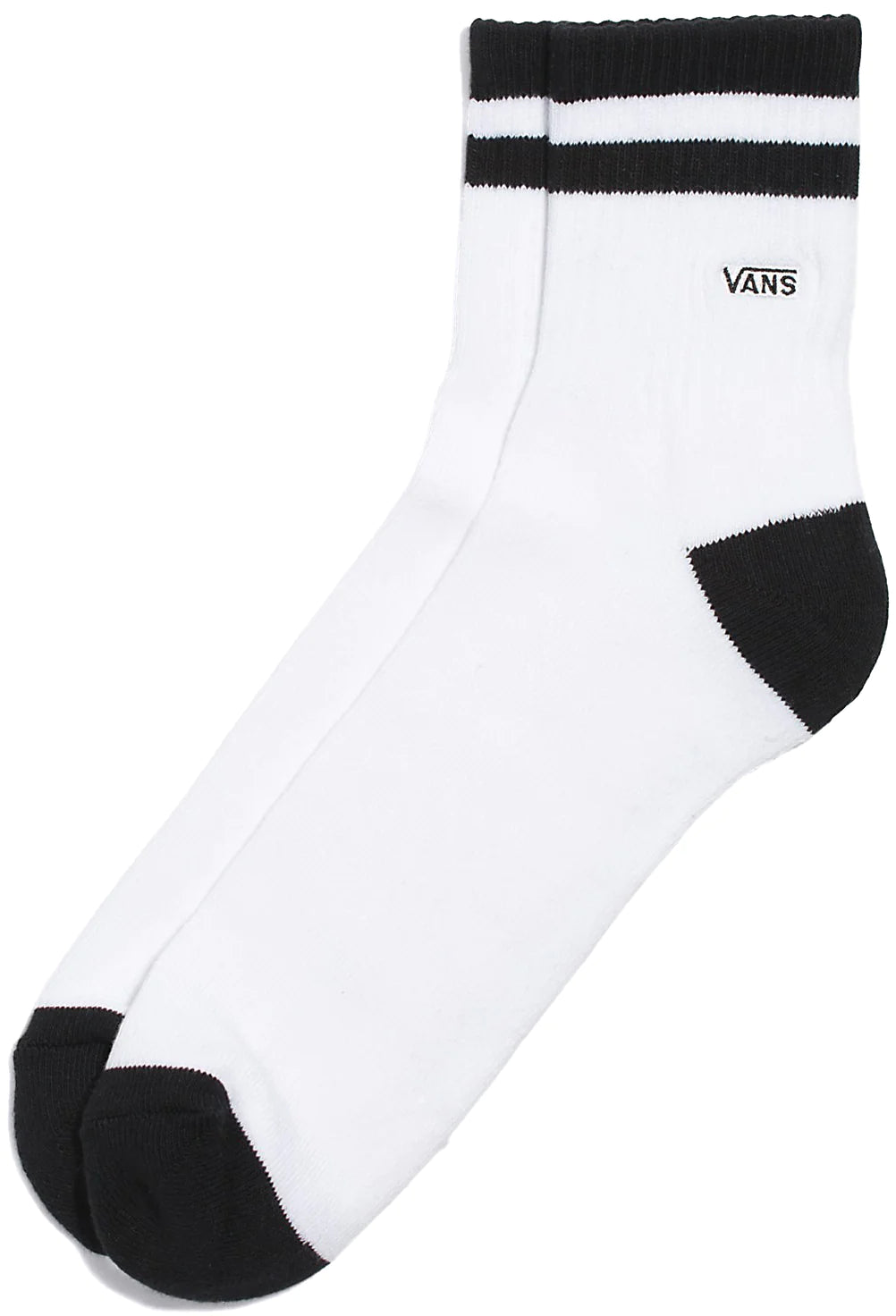 Vans - Half Crew Socks (9.5-13) in White/Black