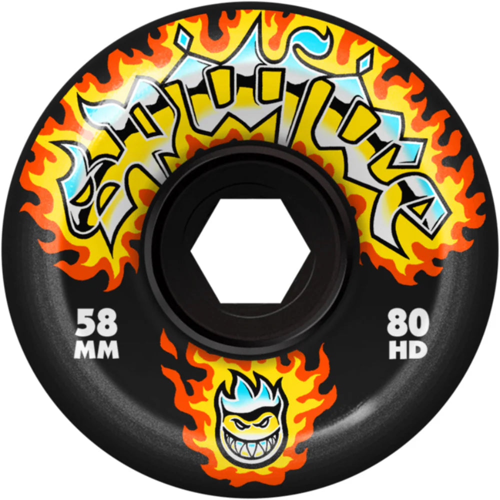 Spitfire Wheels - 80HD Conical Full Chrome Venom Black in 58mm