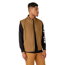 Load image into Gallery viewer, Dickies - Duck Fleece Lined Vest in Rinsed Brown Duck
