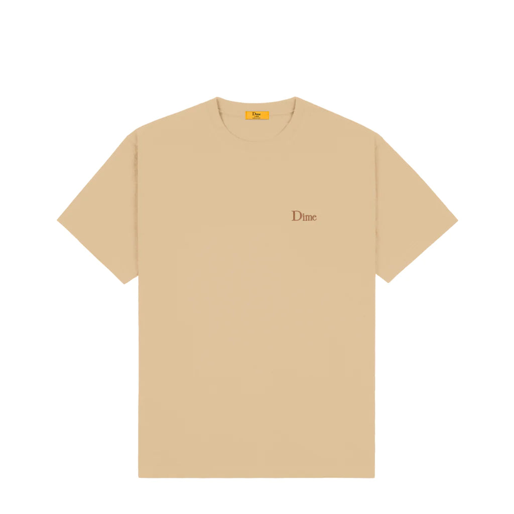 Dime - Classic Small Logo T-Shirt in Tan