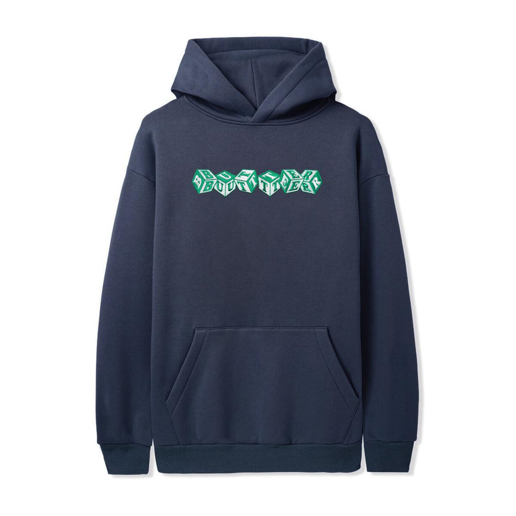 Butter Goods - Cubes Embroidered Pullover Hood in Navy