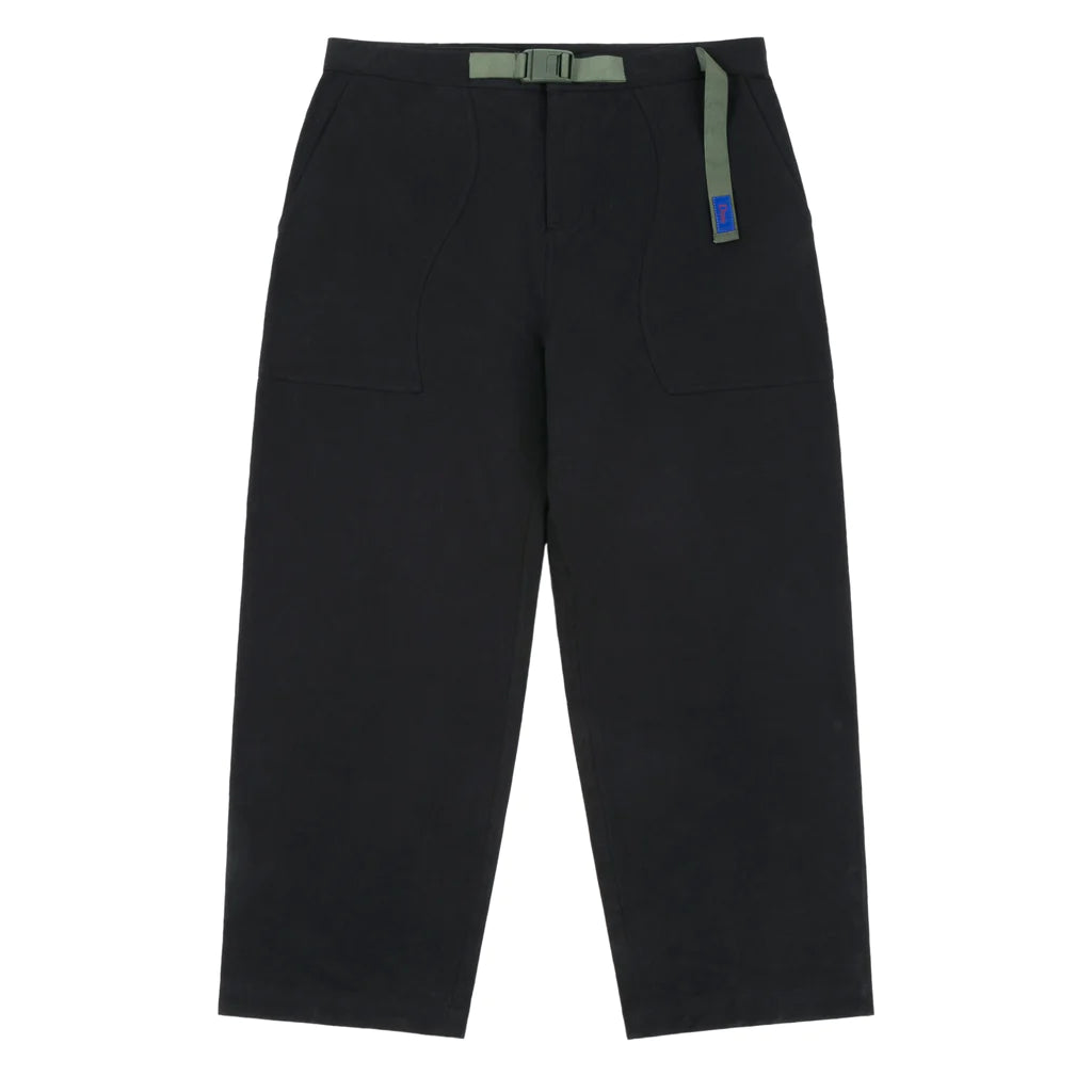 Dime - Belted Twill Pants in Dark Charcoal