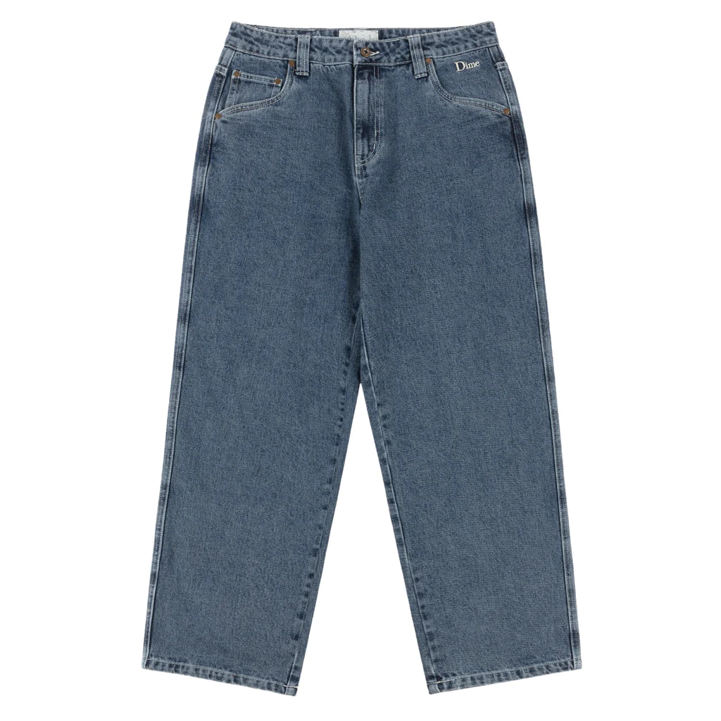 Dime - Classic Relaxed Denim Pants in Stone Washed