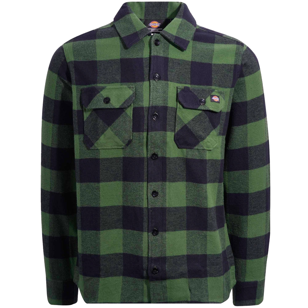 Dickies - Sacramento Long Sleeve Shirt in Green Plaid
