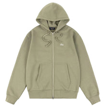 Load image into Gallery viewer, Dime - Cursive Small Logo Zip Hoodie in Army Green
