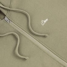 Load image into Gallery viewer, Dime - Cursive Small Logo Zip Hoodie in Army Green
