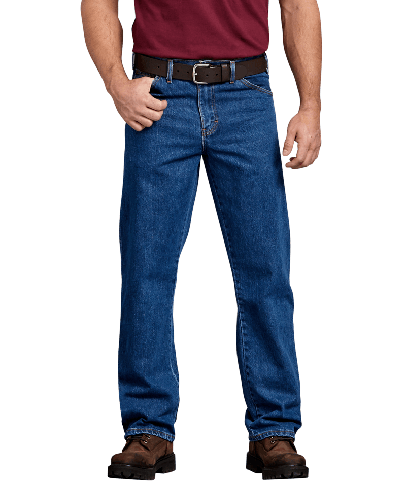 Dickies - Denim 5-Pocket Jeans in Stonewashed Indigo Blue
