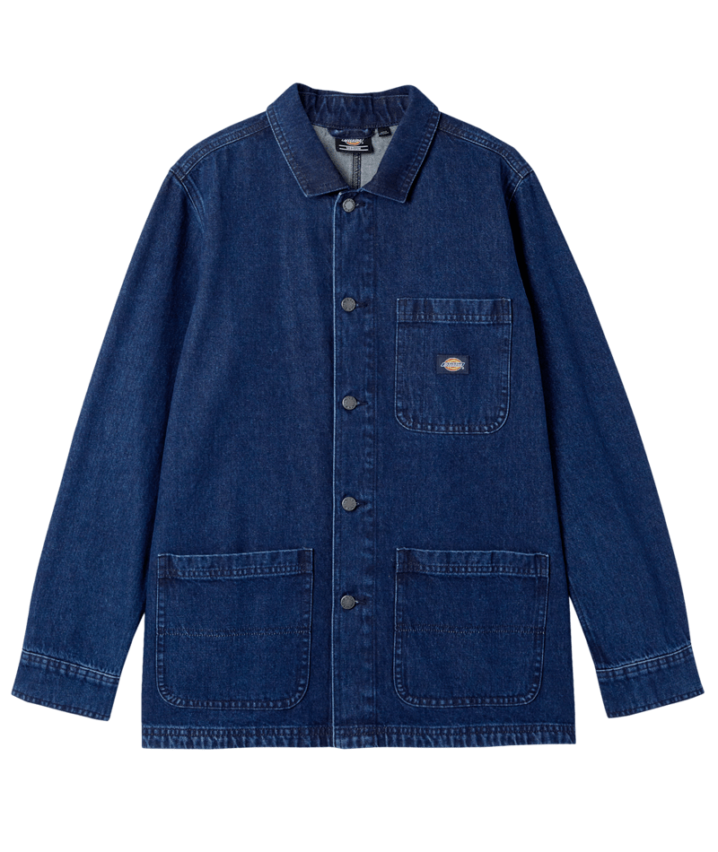 Dickies - Denim Chore Coat in Stonewashed Indigo Blue