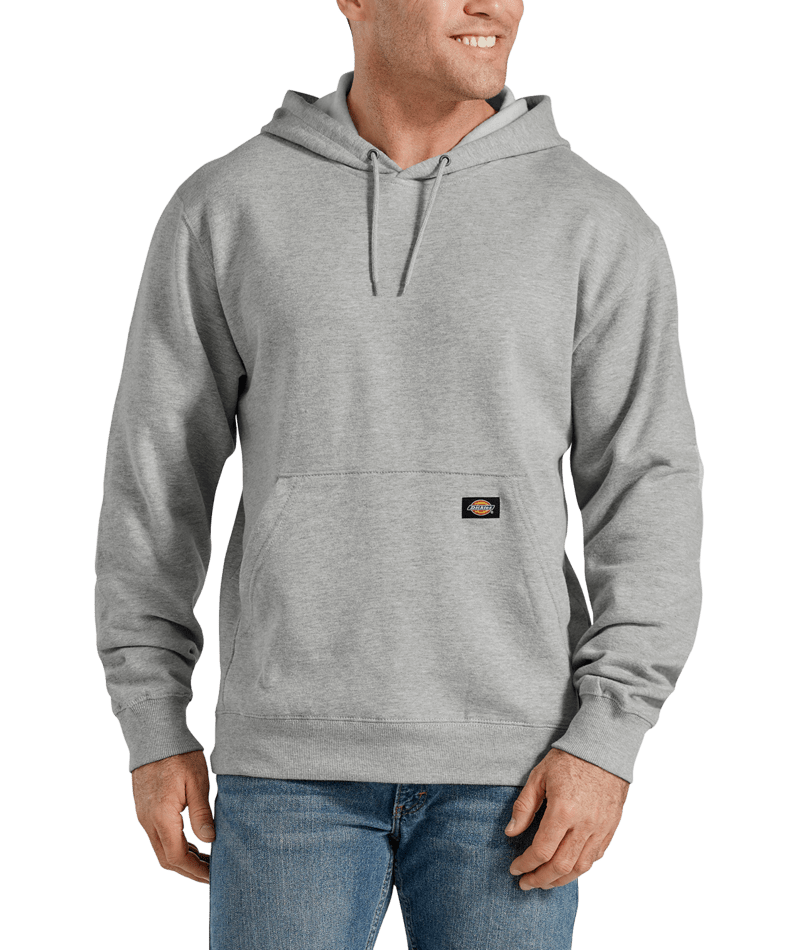 Dickies - Mens Fleece Pull Over Hoodie in Heather Grey
