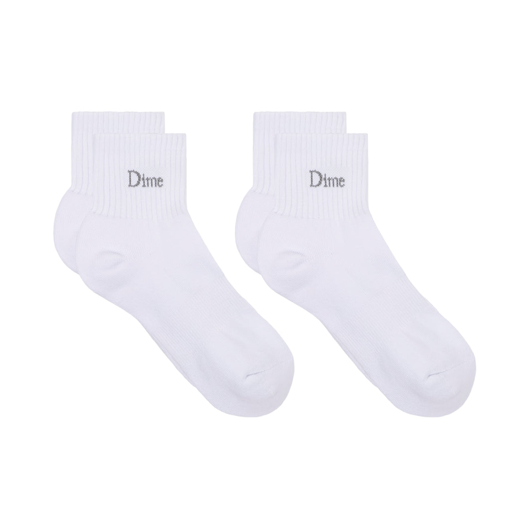 Dime - Classic 2 Pack Socks in White