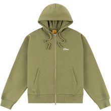 Load image into Gallery viewer, Dime - Cursive Small Logo Zip Hoodie in Army Green
