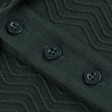 Load image into Gallery viewer, Dime - Wave Cable Knit Polo in Forest
