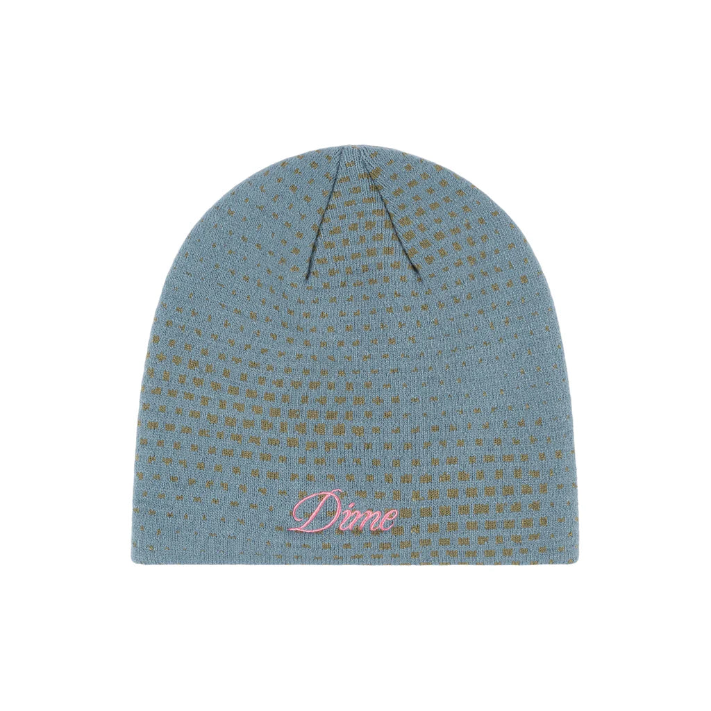 Dime - Pixel Skully Beanie in Stone Blue