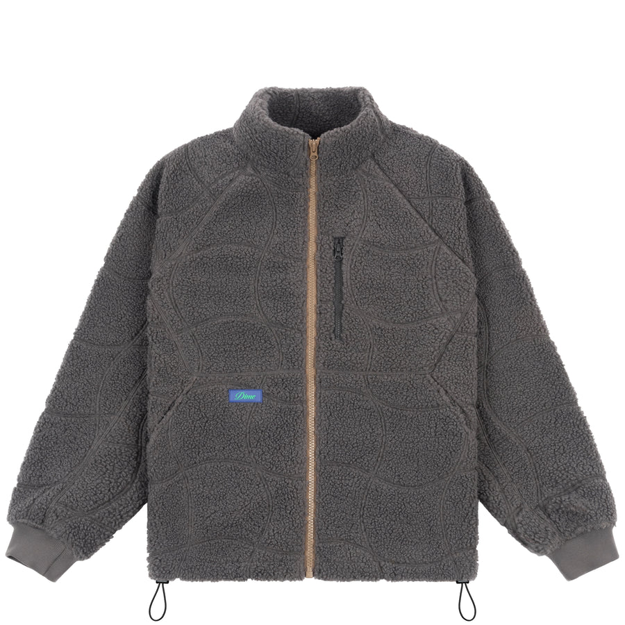 Dime - Coverstitch Sherpa Fleece in Charcoal