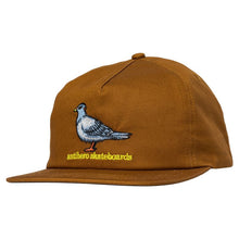 Load image into Gallery viewer, Anti-Hero - Lil Pigeon Snapback in Medium Brown/Yellow
