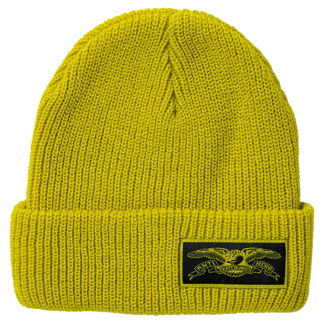 Anti-Hero - Stock Eagle Label Cuff Beanie in Yellow/Black