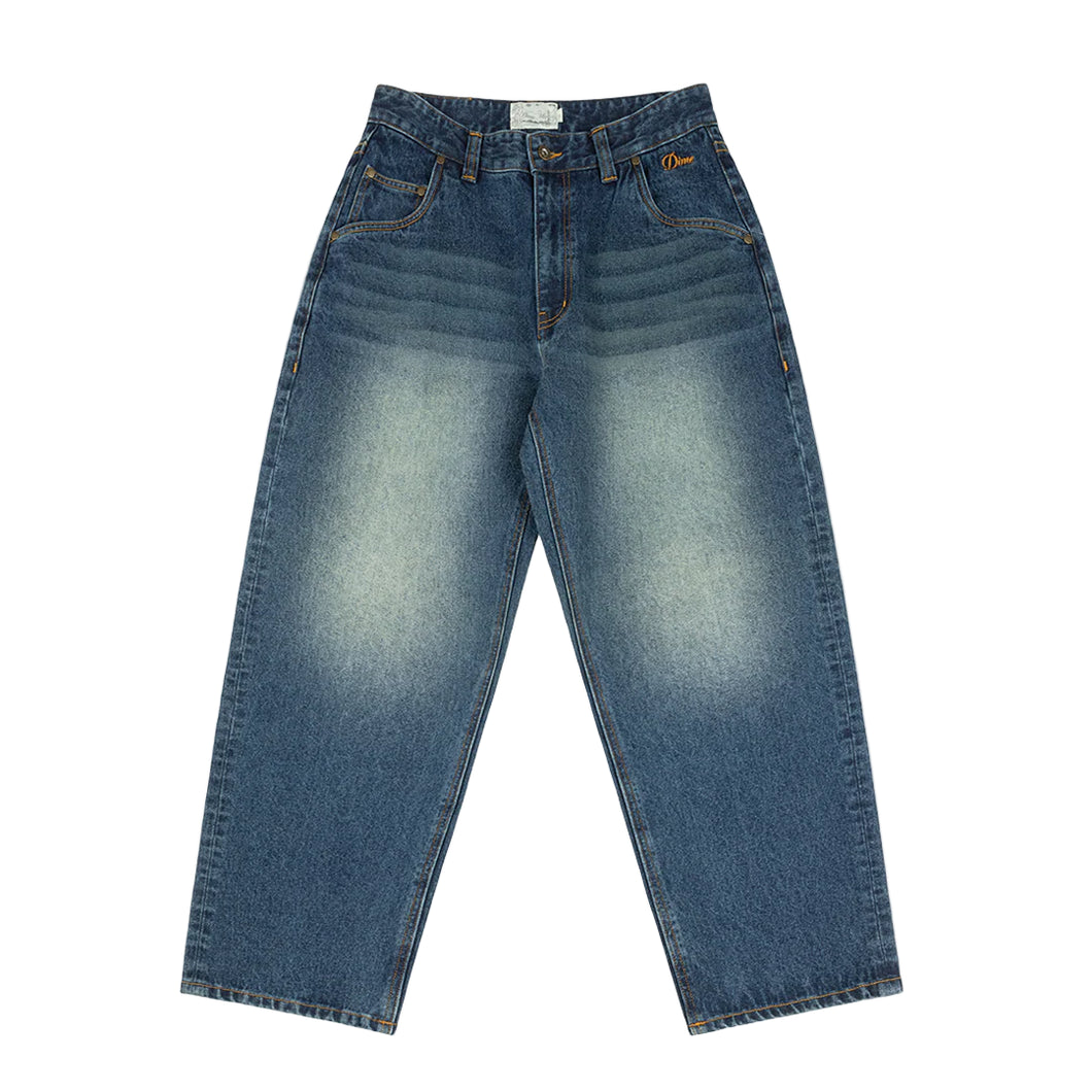 Dime - Classic Baggy Denim Pants in Sandblasted Night Indigo