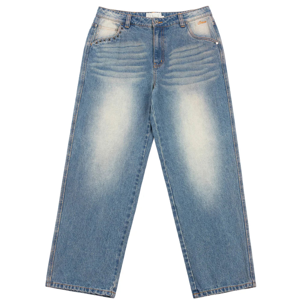 Dime - Classic Relaxed Denim Pants in Sandblasted Indigo