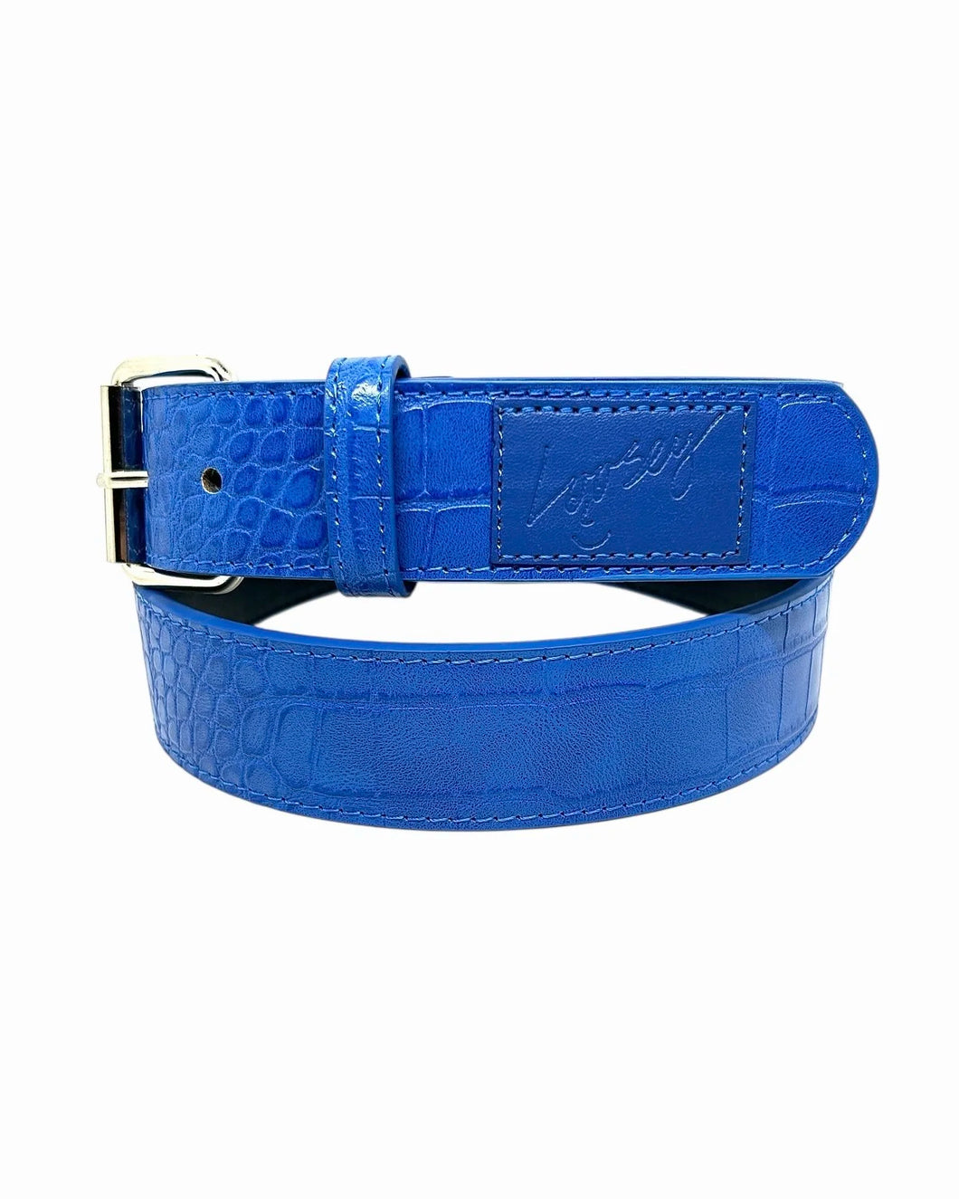 Loosey Loves You - Croc Skin Blue Belt