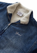 Load image into Gallery viewer, Grand Collection - Denim Sherpa Track Jacket
