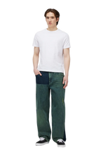 Load image into Gallery viewer, Dime - Baggy Denim Pants in Distressed Green
