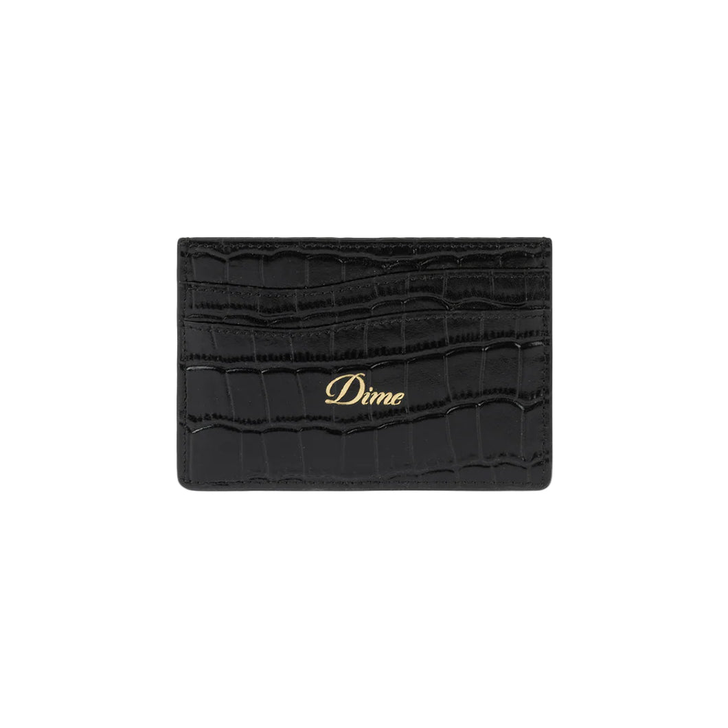 Dime - Croc Cardholder in Black